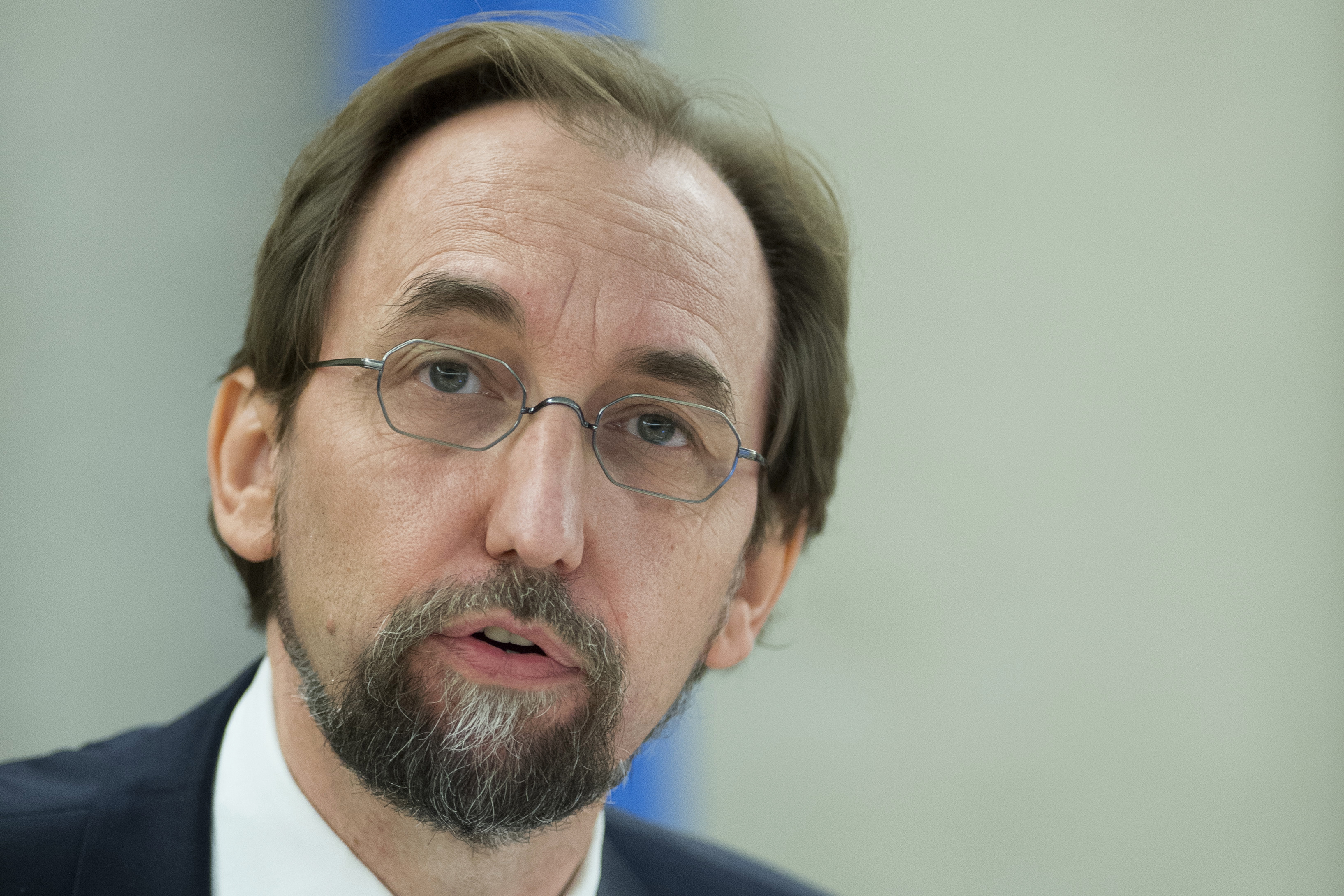 Zeid Ra'ad Al Hussein, High Commissioner for Human Rights during of the 33nd ordinirary session of the Human Right Council. 13 September 2016. UN Photo / Jean-Marc Ferr