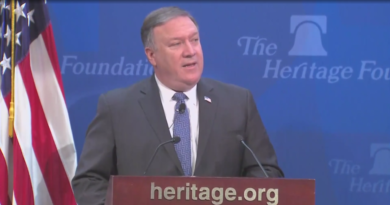 Secretary of State Michael Pompeo speaks at Heritage Foundation on May 21, 2018