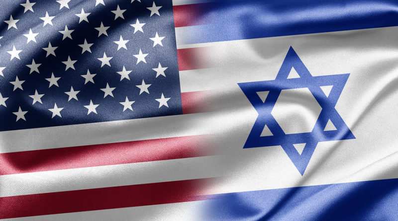 United states of America and Israel flags