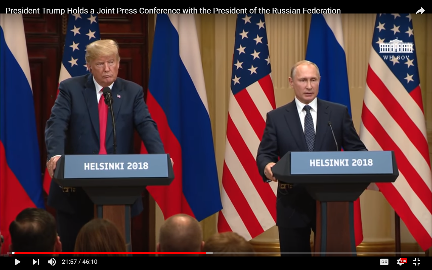 Trump and Putin meet in Helsinki 2018 - source: WhiteHouse.gov