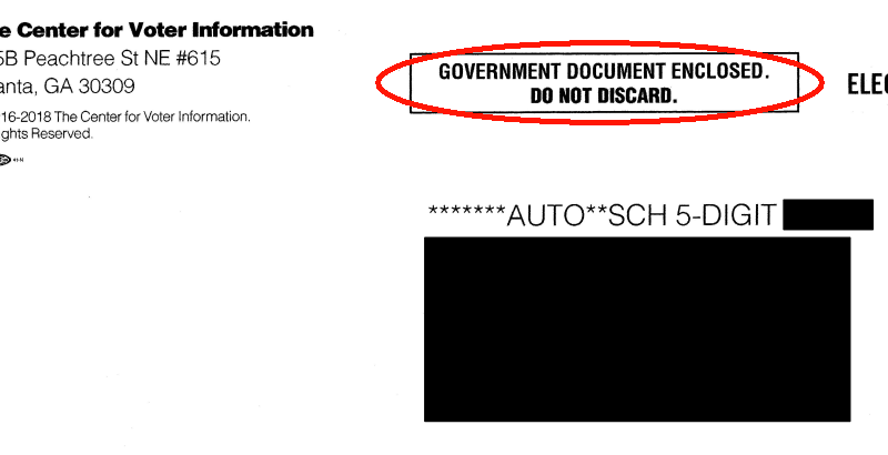 Center for Voter Information Envelope