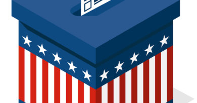 box for a vote. presidential elections in the United States. vector