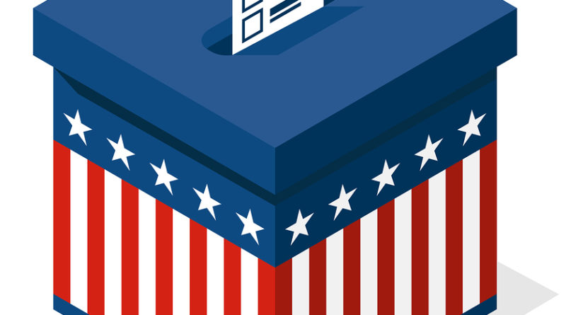 box for a vote. presidential elections in the United States. vector